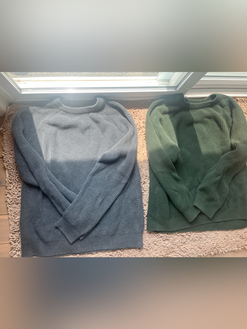 Old Navy Men's Crewneck Sweater - Gray & Green